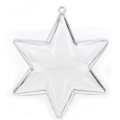 Unbranded Transparent star 100mm x5pcs - CLLFZGA030-100 - Lilly Grace Crafts