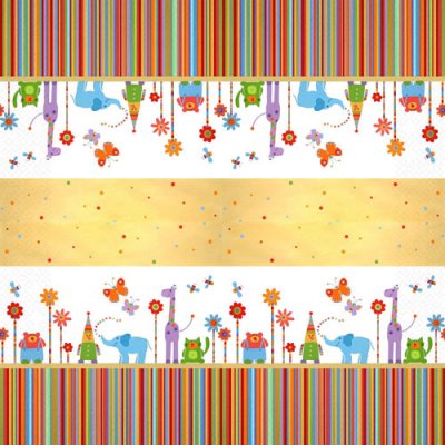 Unbranded Circus Napkins pack 2033x33cm - CLCD211026 - Lilly Grace Crafts