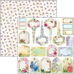 Ciao Bella Papers 12"x12" Sheets x12 Microcosmos Tags - CBSS123 - Lilly Grace Crafts