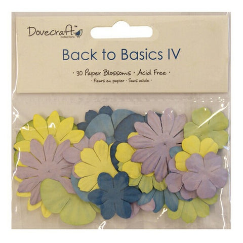 Trimcraft Dovecraft Back to Basics IV - 30 Paper Blossoms - TRDCBL008 - Lilly Grace Crafts