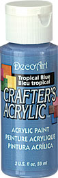 DecoArt Tropical Blue Crafters Acrylic 2oz - CLDCA102-2OZ - Lilly Grace Crafts