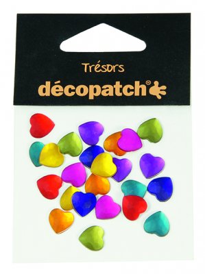 DecoPatch Pack of 24 hearts, 1cm – Flash - CLDPBJ021 - Lilly Grace Crafts