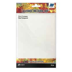 Ranger Tim Holtz Alcohol Ink Dura - Lar® Clear Transparent Surface  (10 Sheets, 5 x 7) - TAC81074 - Lilly Grace Crafts