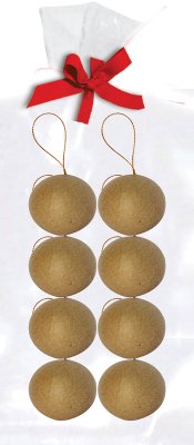 DecoPatch Set of 8 balls with Gold String - CLDPN0007 - Lilly Grace Crafts