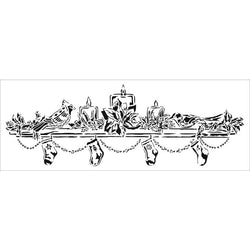 The Crafters Workshop 16½x6 Stencil Christmas Mantel - TCW2195 - Lilly Grace Crafts
