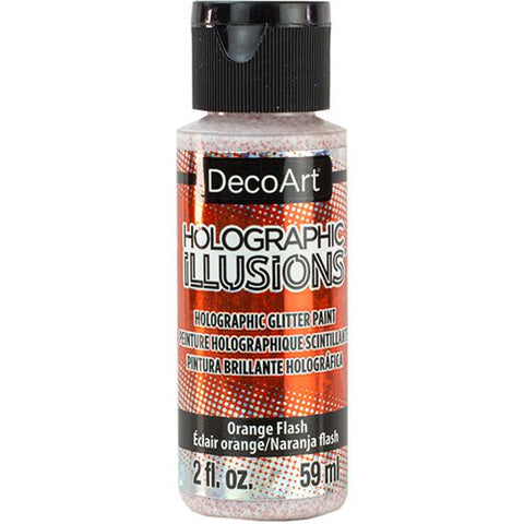 DecoArt Orange Flash Holographic Illusions - CLDADHG04-2OZ - Lilly Grace Crafts