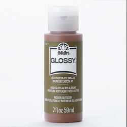 PLAID Chocolate Drizzle Folkart Glossy Acrylic Paints - 2 Oz. - PE11831 - Lilly Grace Crafts