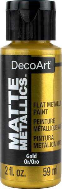 DecoArt Gold Matte Metallics - CLDADMMT02-2OZ - Lilly Grace Crafts