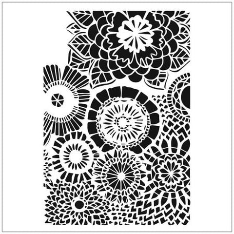 The Crafters Workshop 6x6 Stencil Wallflowers - TCW839S - Lilly Grace Crafts