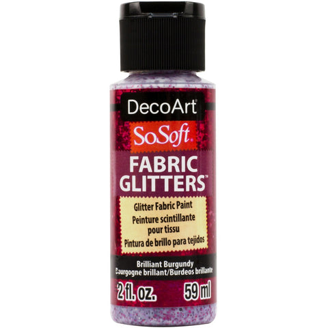 DecoArt Brilliant Burgundy Fabric Paint - CLDADSSFG08-2OZ - Lilly Grace Crafts