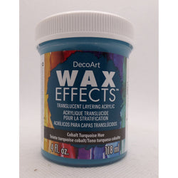 DecoArt Cobalt Turquoise 4OZ Wax Effects Encaustic Acrylic - CLDADWE15-4OZ - Lilly Grace Crafts