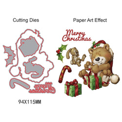 Debbi Moore Designs Match It Dies - Christmas Bears - Gifts - DMMI091 - Lilly Grace Crafts