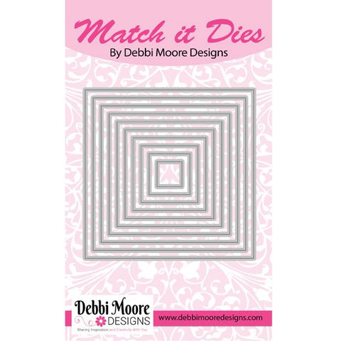 Debbi Moore Designs Nesting Metal Die Set Basic Square Frame - DMND013 - Lilly Grace Crafts