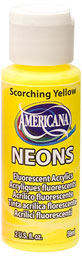 DecoArt Scorching Yellow Americana Neon 2Oz. - CLDA-DHS1-2OZ - Lilly Grace Crafts