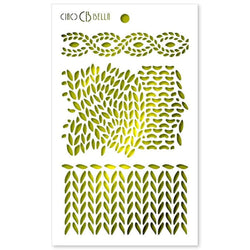 Ciao Bella Papers 5"x8" Stencil Knitting - CBMS045 - Lilly Grace Crafts