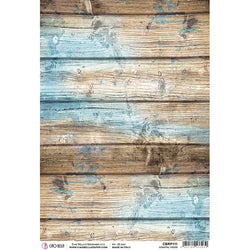 Ciao Bella Papers A4 Rice Paper x5 Coastal Wood  - CBRP111 - Lilly Grace Crafts