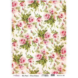 Cadence Rice Decoupage Paper - Roses in Bloom - CA729119 - Lilly Grace Crafts