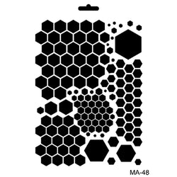 Cadence 21 x 29 Mix Media Stencil - Distress Honeycomb - CA018924 - Lilly Grace Crafts