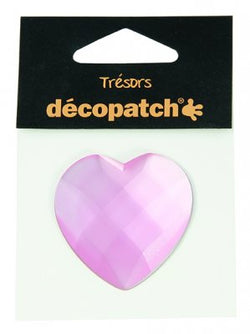 DecoPatch Pack of 1 heart, 4.5cm – Pink - CLDPBJ030 - Lilly Grace Crafts