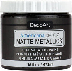 DecoArt Charcoal Matte Metallics 16oz - CLDADMMT06-16OZ - Lilly Grace Crafts