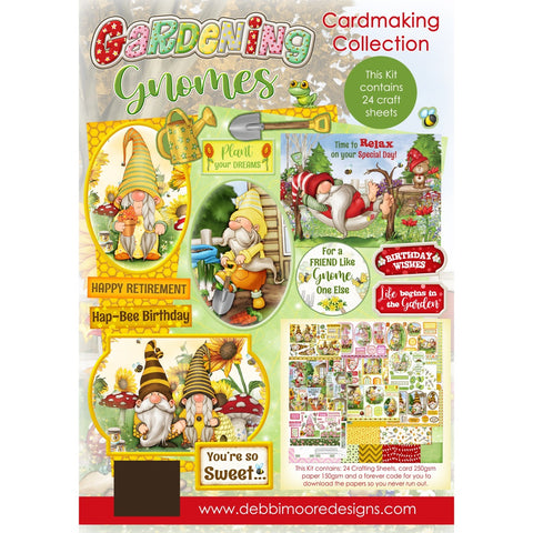 Debbi Moore Designs Gardening Gnomes Cardmaking kit with Forever Code - DMIWCK409 - Lilly Grace Crafts