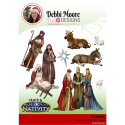 Debbi Moore Designs Build a Nativity Die Set with Free Download - DMMI130 - Lilly Grace Crafts