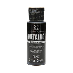 PLAID Sequin Black Metallic FolkArt- 2oz - PEK661 - Lilly Grace Crafts