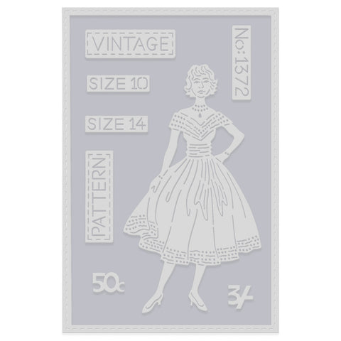 Sweet Dixie Vintage Dressmaking Pattern Sweet Dixie Cutting Die - SDD623 - Lilly Grace Crafts