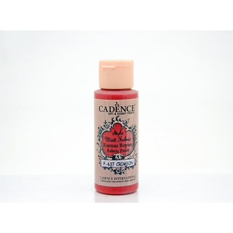 Cadence Crimson Red  59 ml  Style Matt Fabric Paint  - CA754944 - Lilly Grace Crafts