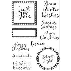 Card-io Festive Frames A6 Clear Stamp Set - CDCCSTFES-07 - Lilly Grace Crafts