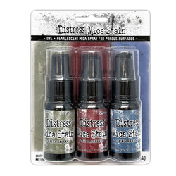 Ranger Distress Mica Stains Holiday Set 3  (Includes Fresh Balsam, Tart Cranberry & Winter Frost) - Tim Holtz Limited Edition - TSCK81159 - Lilly Grace Crafts