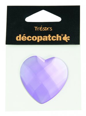 DecoPatch Pack of 1 heart, 4.5cm – Mauve - CLDPBJ031 - Lilly Grace Crafts