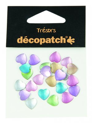 DecoPatch Pack of 24 hearts, 1cm – Paste - CLDPBJ022 - Lilly Grace Crafts