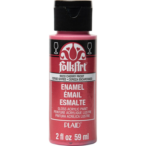 Metallic Cherry Frost Folkart Enamels Metallic/Glitter - 2 Oz. - PE99233 - Lilly Grace Crafts