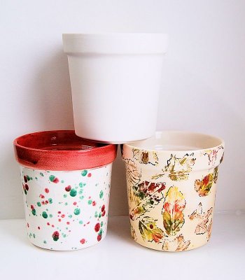 Country Love Crafts Traditional Flower Pot + Rim 15cm Box Quantity 8 - CLCC009 - Lilly Grace Crafts