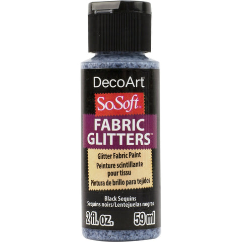 DecoArt Black Sequins Fabric Paint - CLDADSSFG18-2OZ - Lilly Grace Crafts