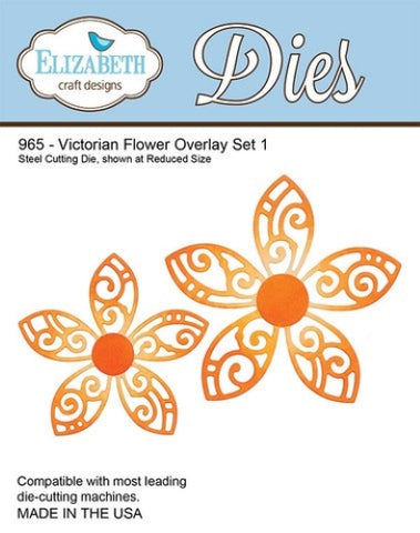 Elizabeth Craft Designs Victorian Flower Overlay Set 1 - ECD965 - Lilly Grace Crafts