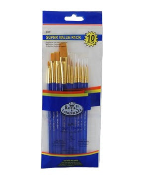 Royal & Langnickel Gold Taklon Brush Set - CLSVP1 - Lilly Grace Crafts