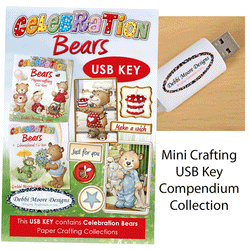 Debbi Moore Designs Celebration Bears Crafting Compendium USB Key Collection - DMUSB047 - Lilly Grace Crafts