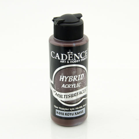 Cadence Dark Brown 120 ml Hybrid Acrylic Paint For Multisurfaces - CA741470 - Lilly Grace Crafts