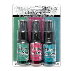 Ranger Distress Mica Stains Holiday Set 4  (Includes Merry Mint, Cocktail Party & Shiny Bauble) - Tim Holtz Limited Edition - TSCK81166 - Lilly Grace Crafts