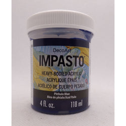 DecoArt Phthalo Blue 4oz Traditions Impasto Paint - CLDADTP21-4OZ - Lilly Grace Crafts