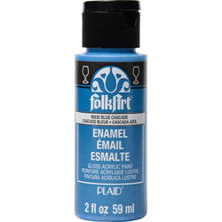 Metallic Blue Cascade Folkart Enamels Metallic/Glitter - 2 Oz. - PE99235 - Lilly Grace Crafts