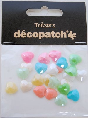 DecoPatch Pack of 24 hearts, 1cm – Pearl - CLDPBJ024 - Lilly Grace Crafts