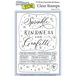 The Crafters Workshop Sprinkle Kindness 4x6 Stamp Set - TCW2205 - Lilly Grace Crafts