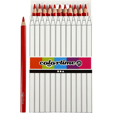 Creativ Colouring Pencils 5mm jumbo 12pcs red - CLCV38172 - Lilly Grace Crafts