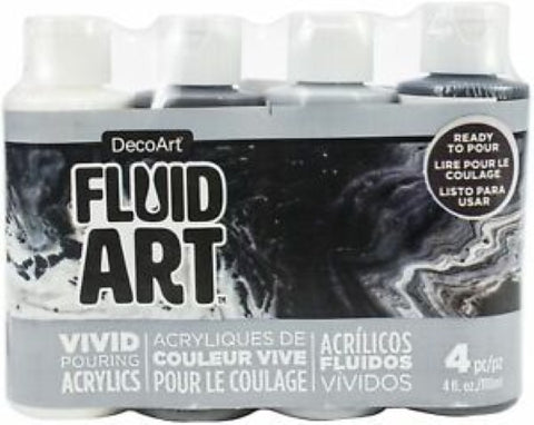 DecoArt 4 Colour Fluid Art Neutral Pouring Value - CLDASK541 - Lilly Grace Crafts