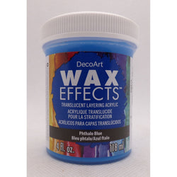 DecoArt Phthalo Blue 4OZ Wax Effects Encaustic Acrylic - CLDADWE18-4OZ - Lilly Grace Crafts