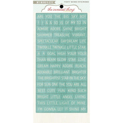 Bright Tiny Word Stickers Sold in singles - MMEST1068 - Lilly Grace Crafts