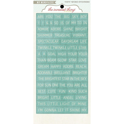 Bright Tiny Word Stickers Sold in singles - MMEST1068 - Lilly Grace Crafts